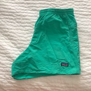 Green Patagonia shorts